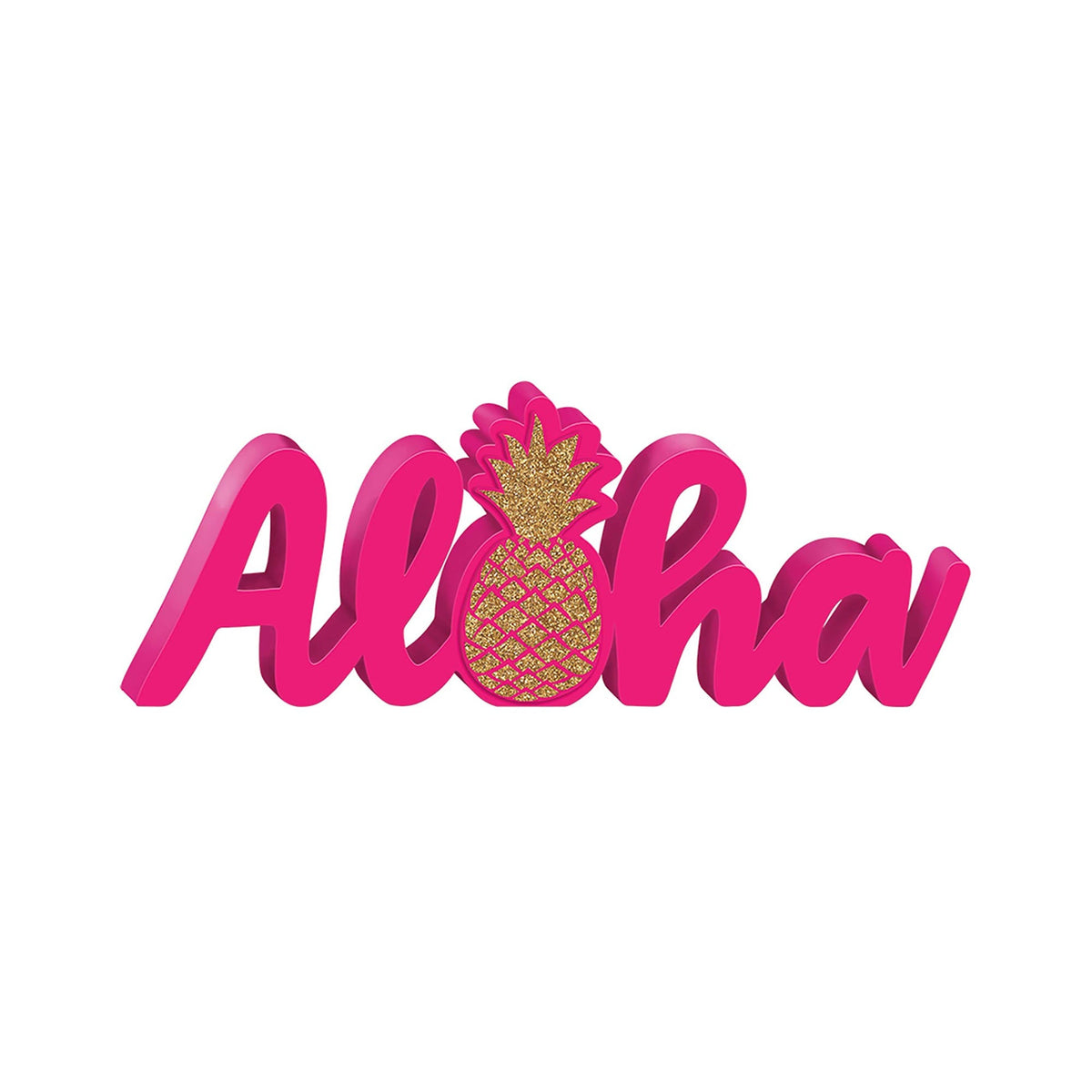 AMSCAN CA Theme Party Aloha Sign, 5 x 13 Inches, 1 Count