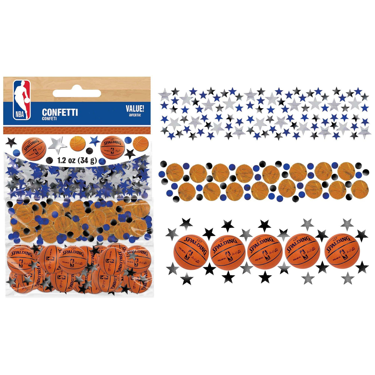 AMSCAN CA Theme Party Assorted NBA Basketball Confetti 13051356620