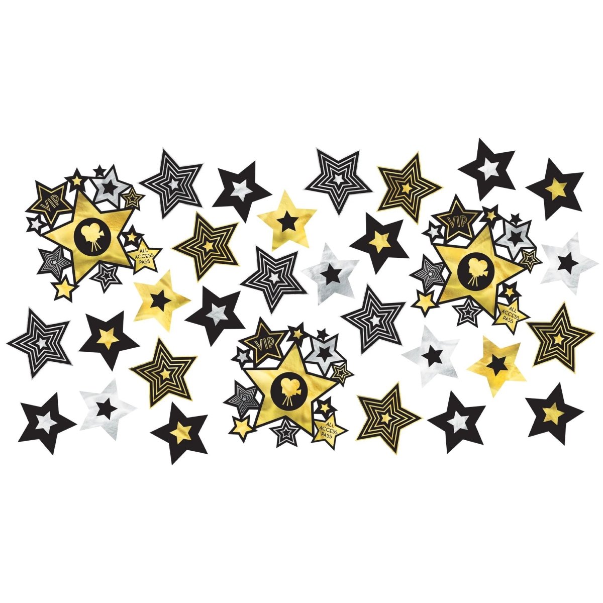 AMSCAN CA Theme Party Awards Night Foil Cutouts, 30 Count