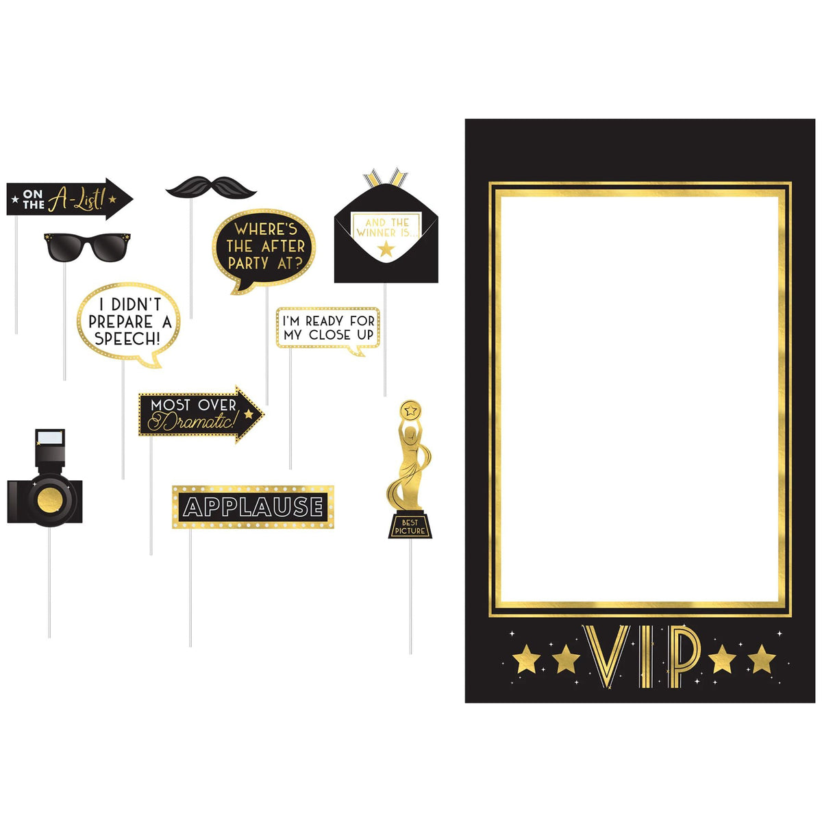 AMSCAN CA Theme Party Awards Night Frame Photobooth Props, 1 Count