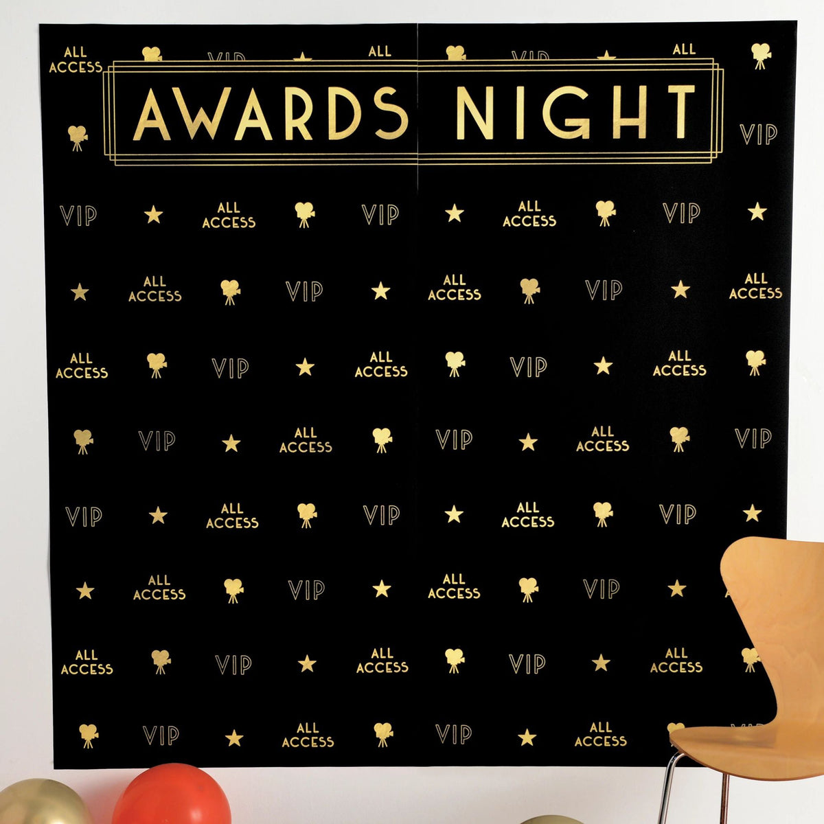 AMSCAN CA Theme Party Awards Night Scene Setter Wall Decoration, 60 x 60 Inches, 1 Count