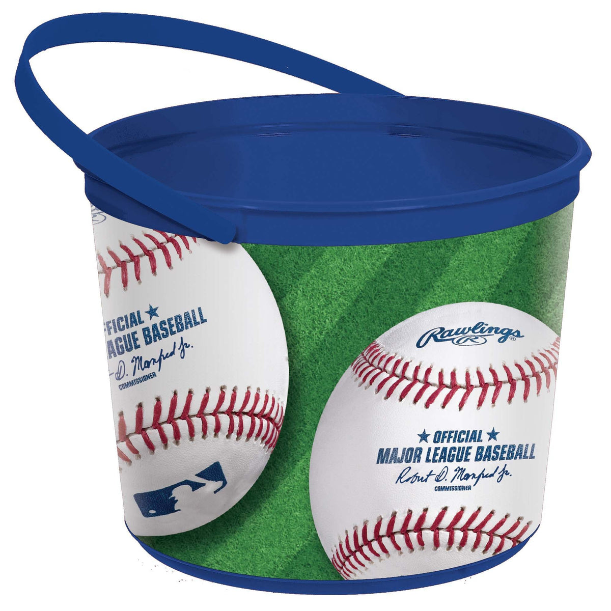 AMSCAN CA Theme Party Baseball Plastic Favour Bucket, 5 x 6 Inch, 1 Count