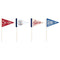AMSCAN CA Theme Party Baseball Small Pennants Set, 4 Count