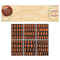 AMSCAN CA Theme Party Basketball NBA Giant Customizable Letter Banner, 65 x 20 Inches, 1 Count