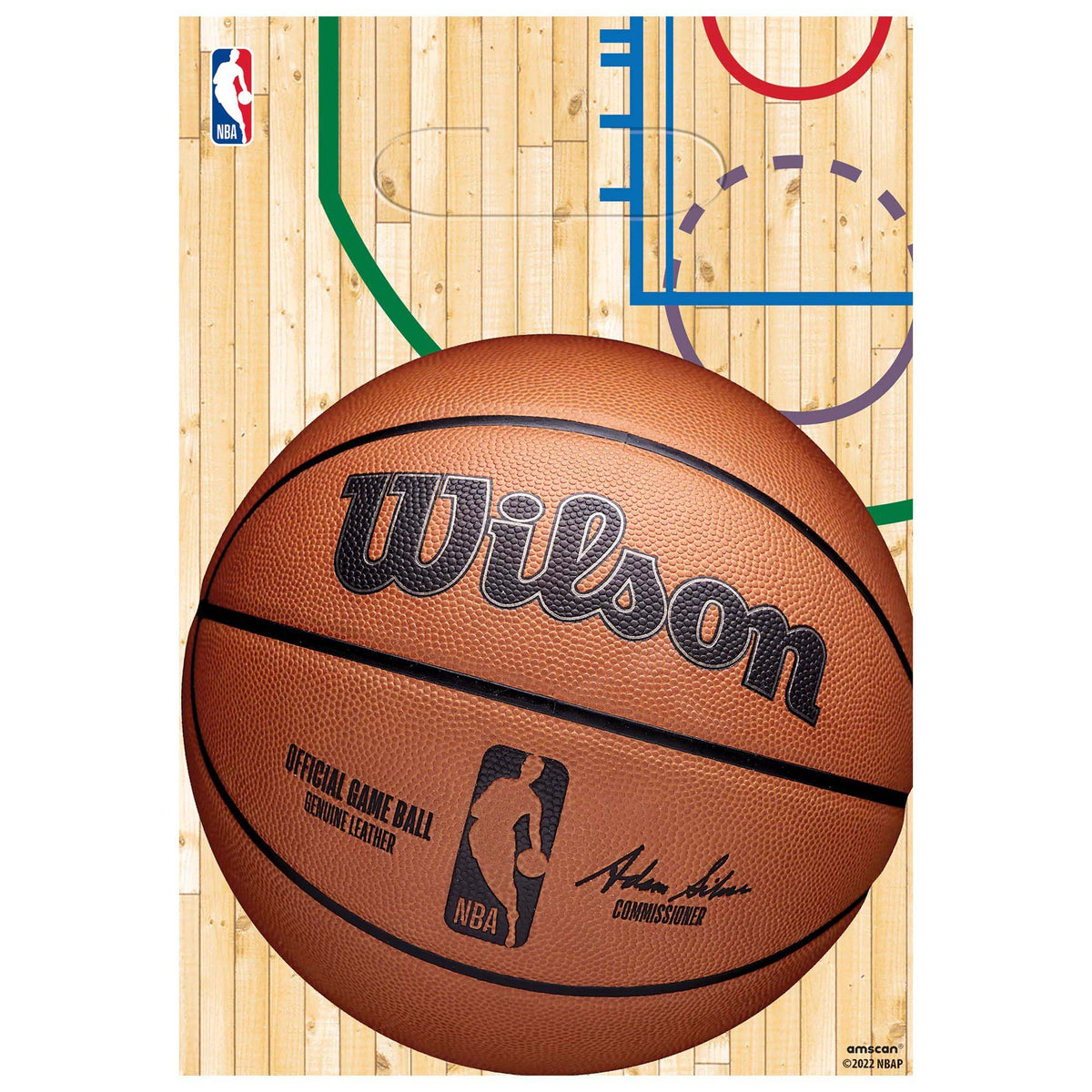 AMSCAN CA Theme Party Basketball NBA Lootbags, 9 x 6 Inches, 8 Count