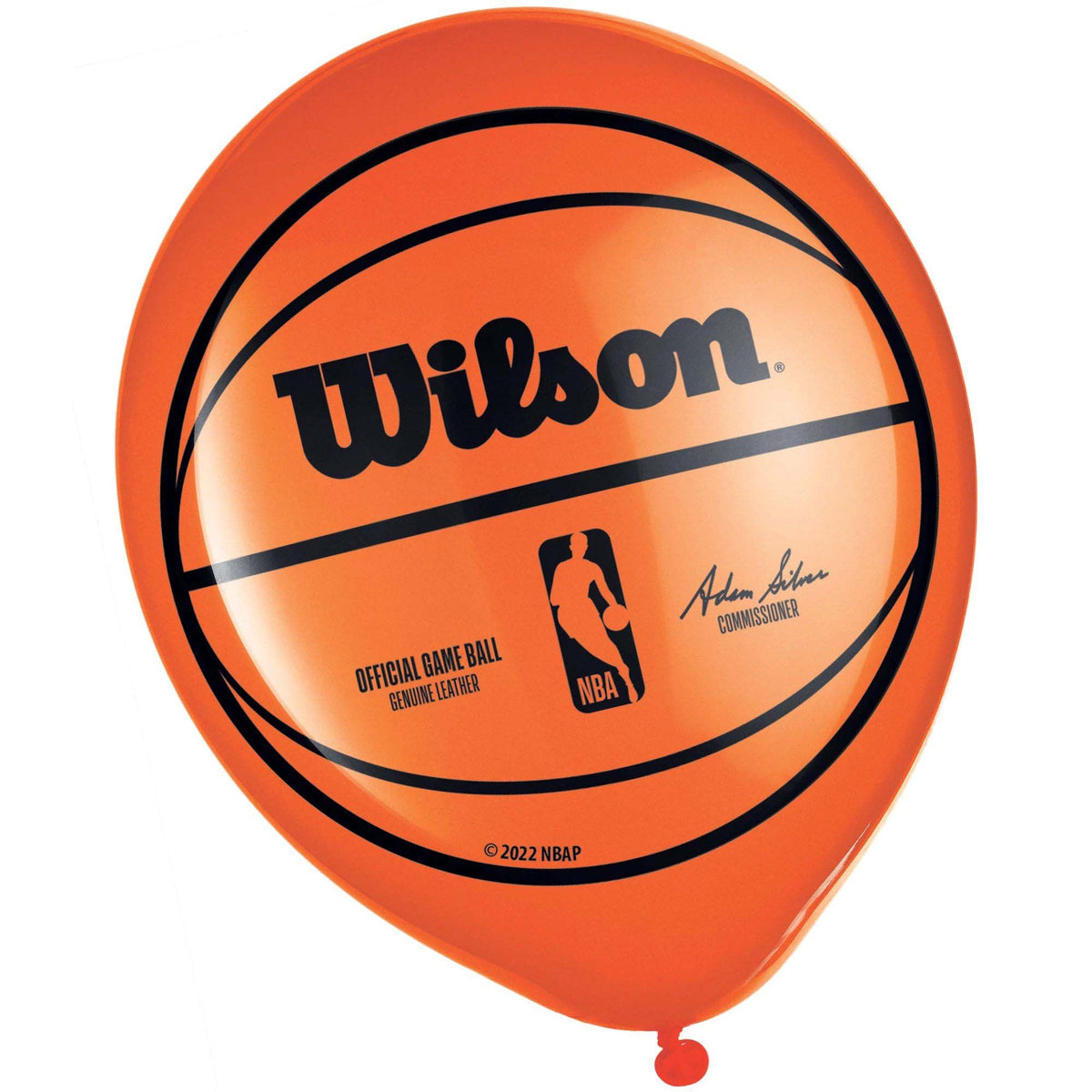 AMSCAN CA Theme Party Basketball NBA Printed Latex Balloons, 12 Inches, 6 Count