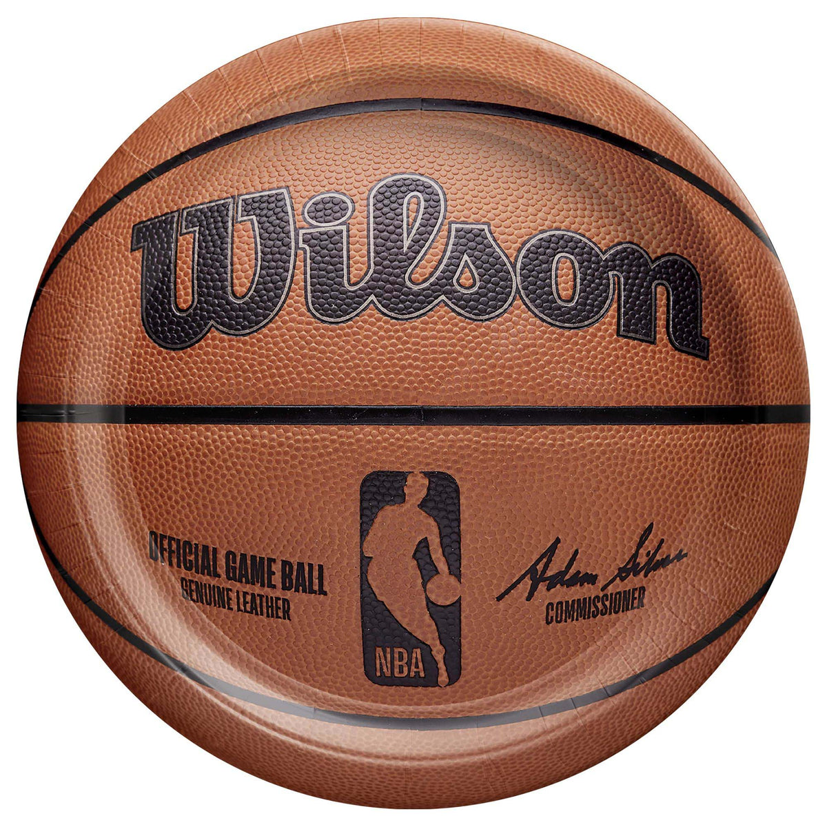 AMSCAN CA Theme Party Basketball NBA Small Round Dessert Paper Plates, 7 Inches, 18 Count