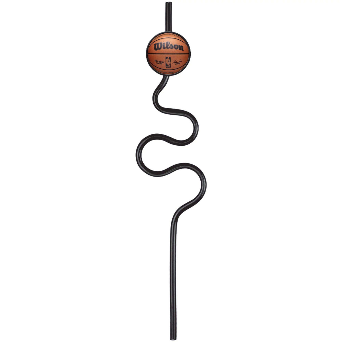 AMSCAN CA Theme Party Basketball NBA Straws, 10 1/2 Inches, 12 Count
