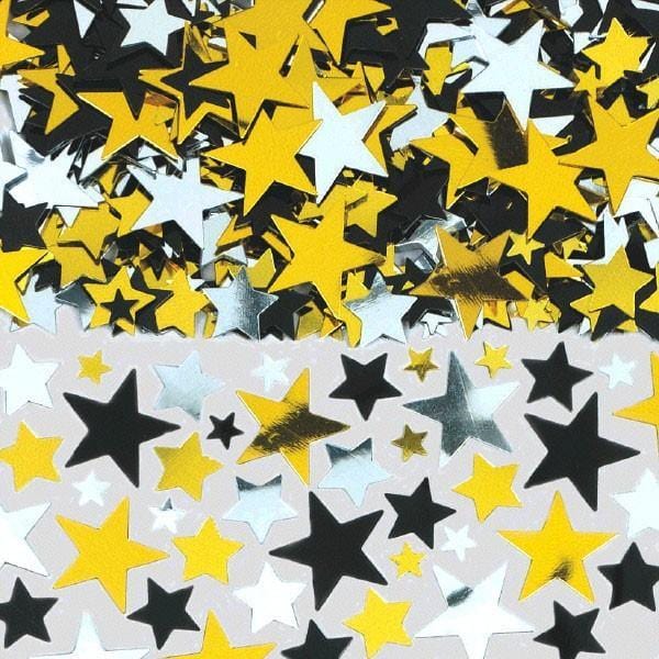 Buy Theme Party Black, Gold & Silver Star Confetti sold at Party Expert