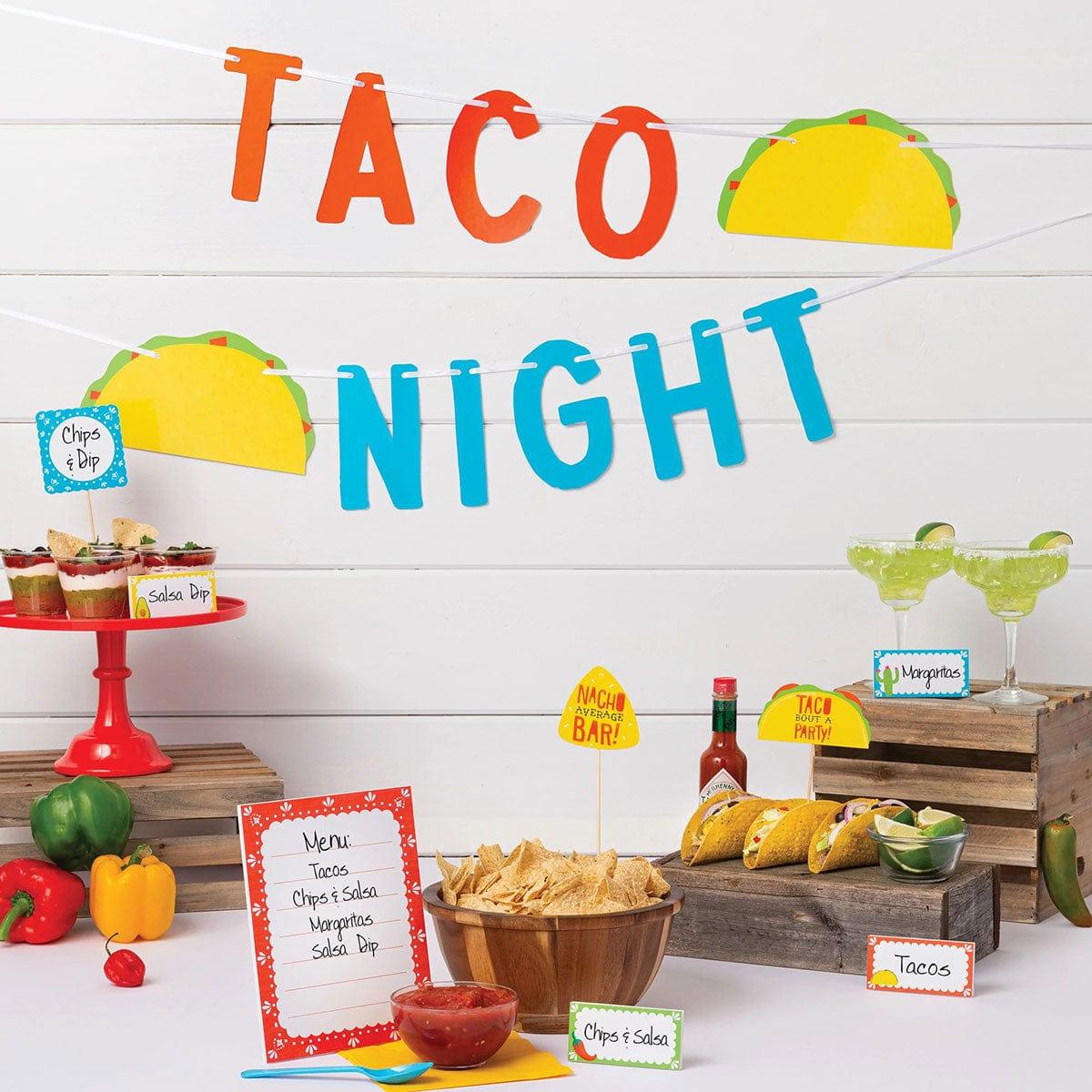AMSCAN CA Theme Party Fiesta Buffet Decorating Kit, 12 Count