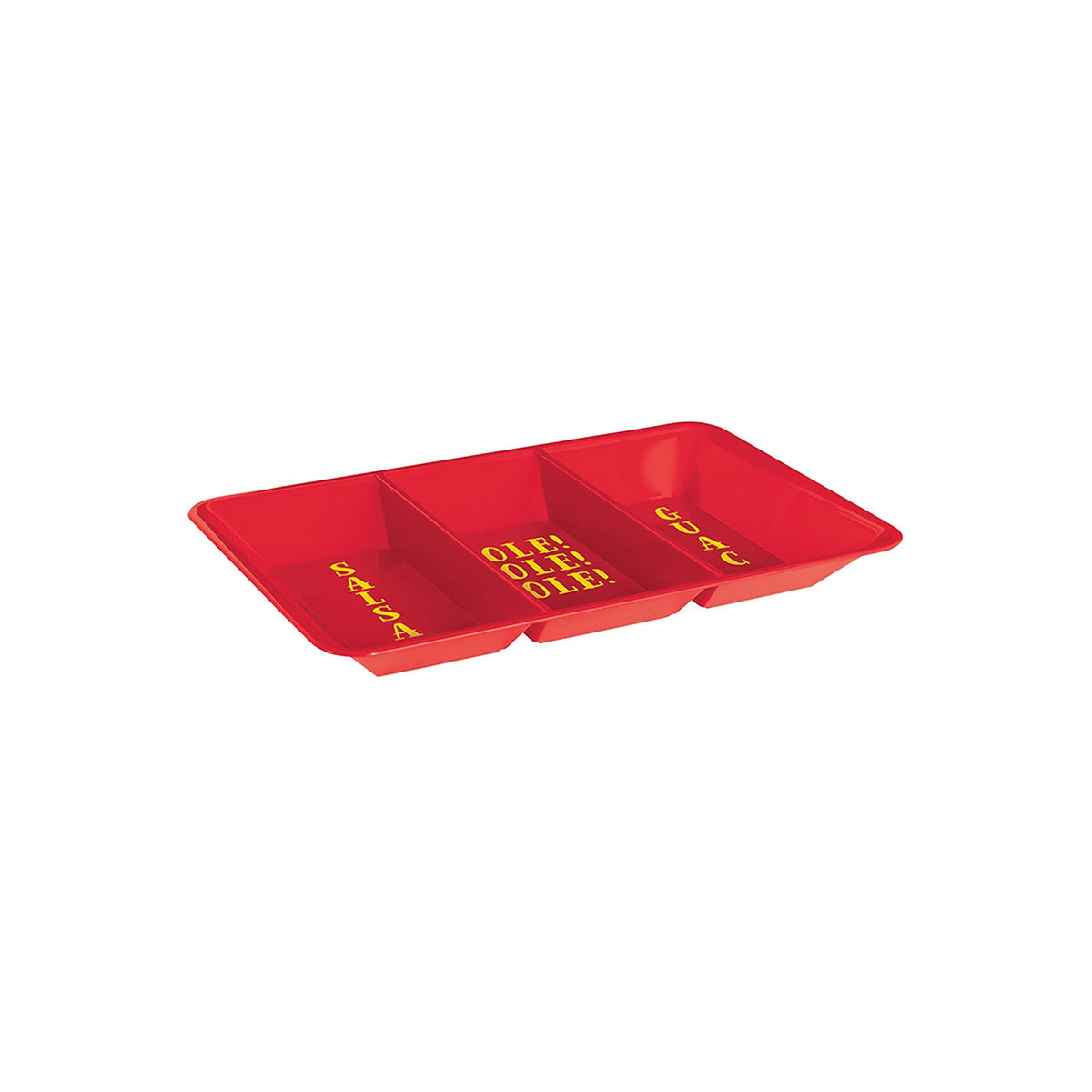 AMSCAN CA Theme Party Fiesta Party Plastic Compartment Tray, 1 Count
