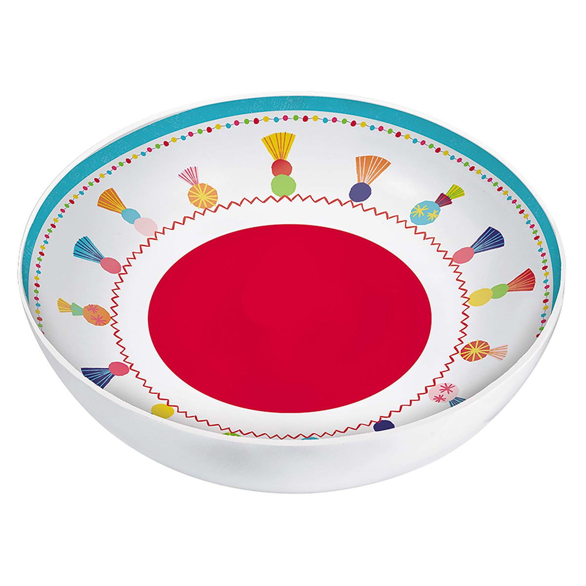 AMSCAN CA Theme Party Fiesta Round Bowl, 13 Inches, 1 Count