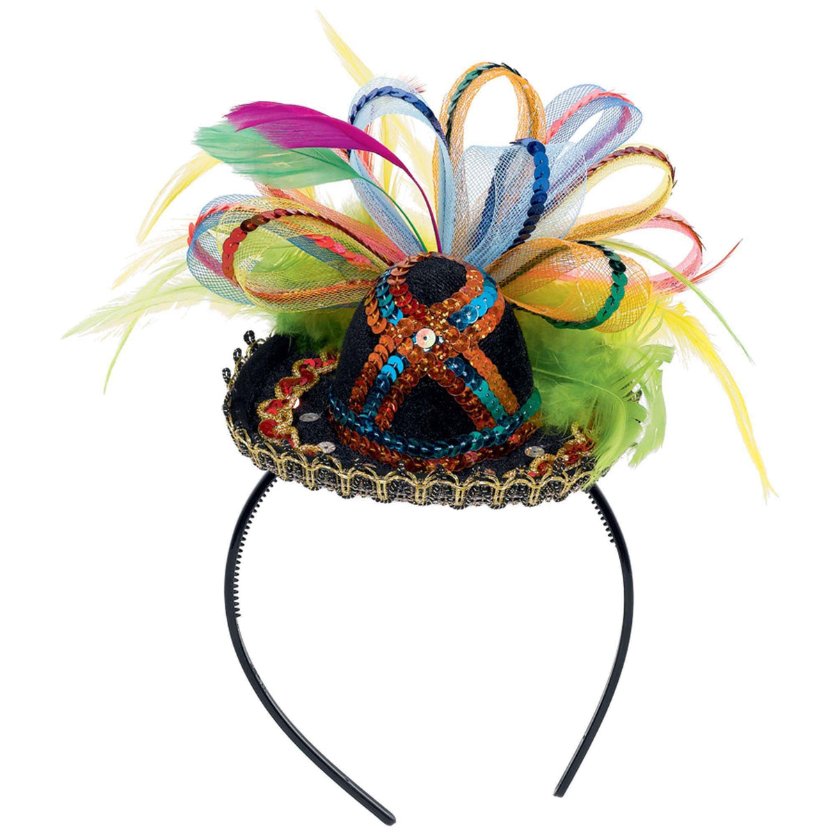 AMSCAN CA Theme Party Fiesta Sombrero Deluxe Headband, 1 Count