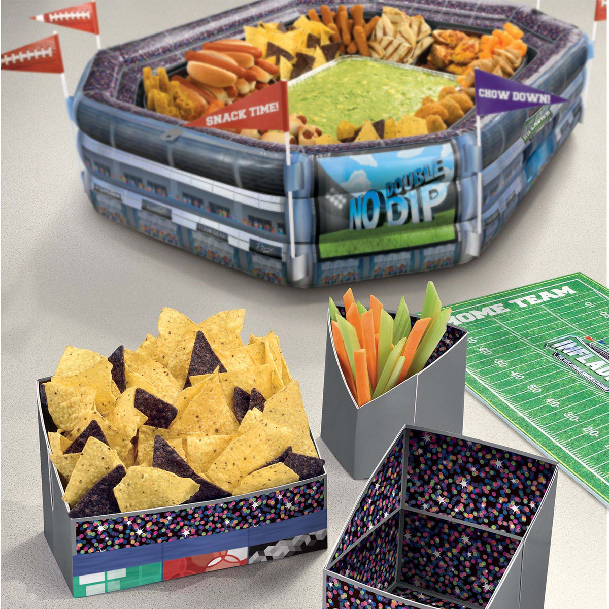 AMSCAN CA Theme Party Football Infladium Container Refill Kit, 24 Count 192937114223