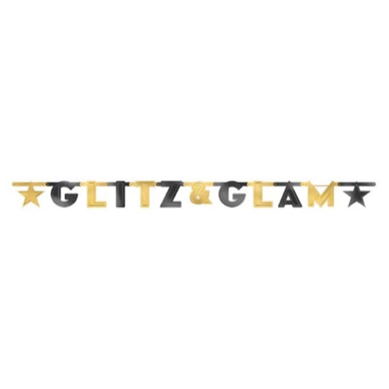 Buy Theme Party Glitz & Glam Letter Banner sold at Party Expert