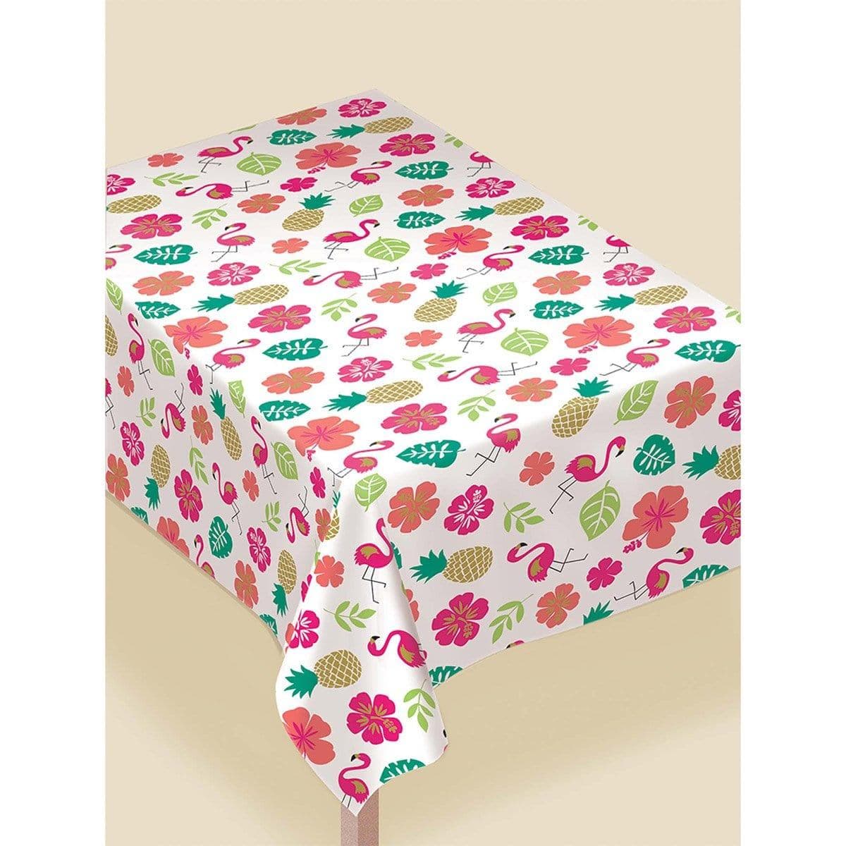 Buy Theme Party Gold Aloha - Flannel Back Tablecover sold at Party Expert