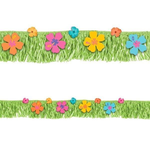 Buy Theme Party Hibiscus Fringed Banner sold at Party Expert