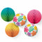 Buy Theme Party Hibiscus Paper Lanterns, 5 per Package sold at Party Expert