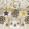 Buy Theme Party Hollywood Swirl Decorations, 30 per Package sold at Party Expert