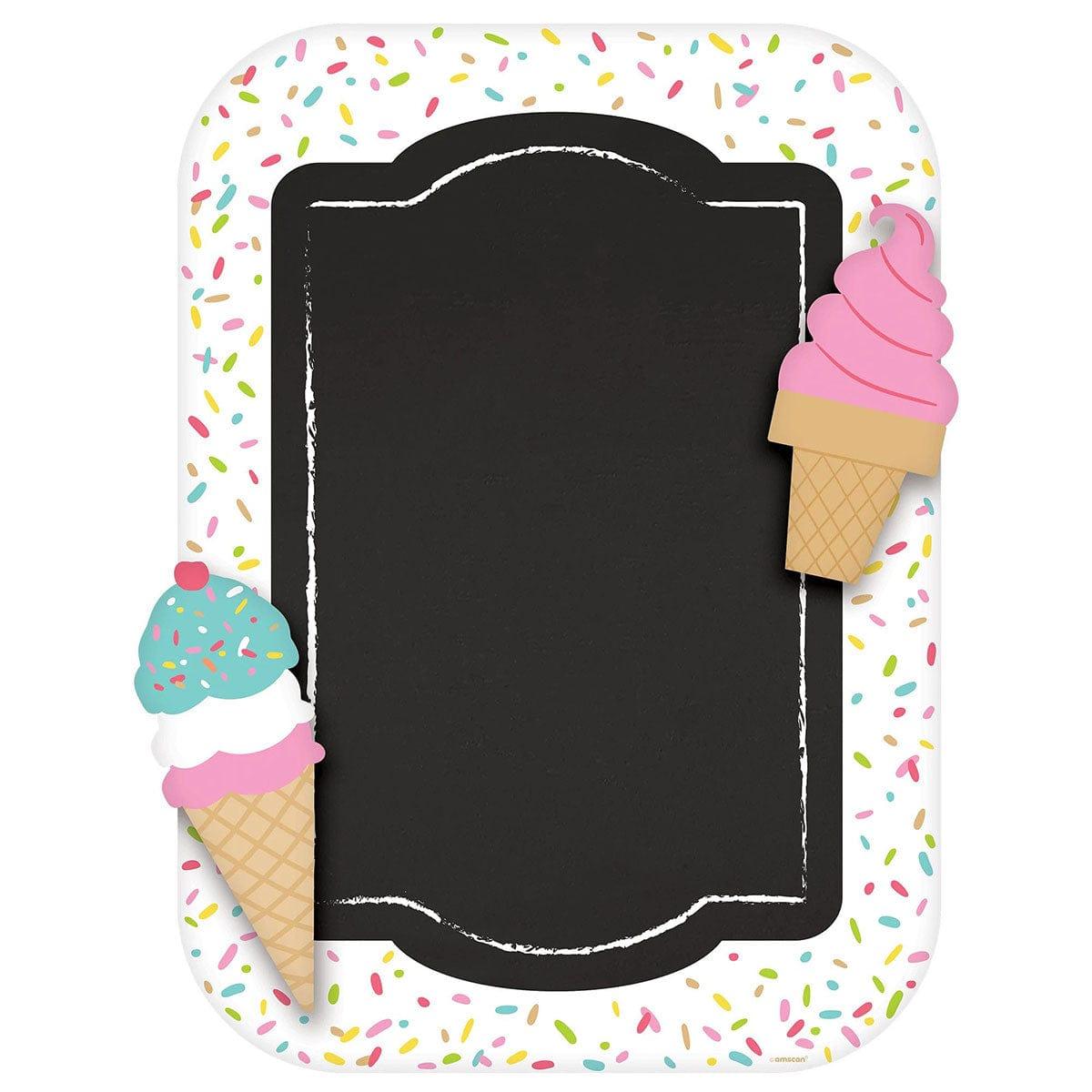 AMSCAN CA Theme Party Ice Cream Party Sign, 14" x 10.5"