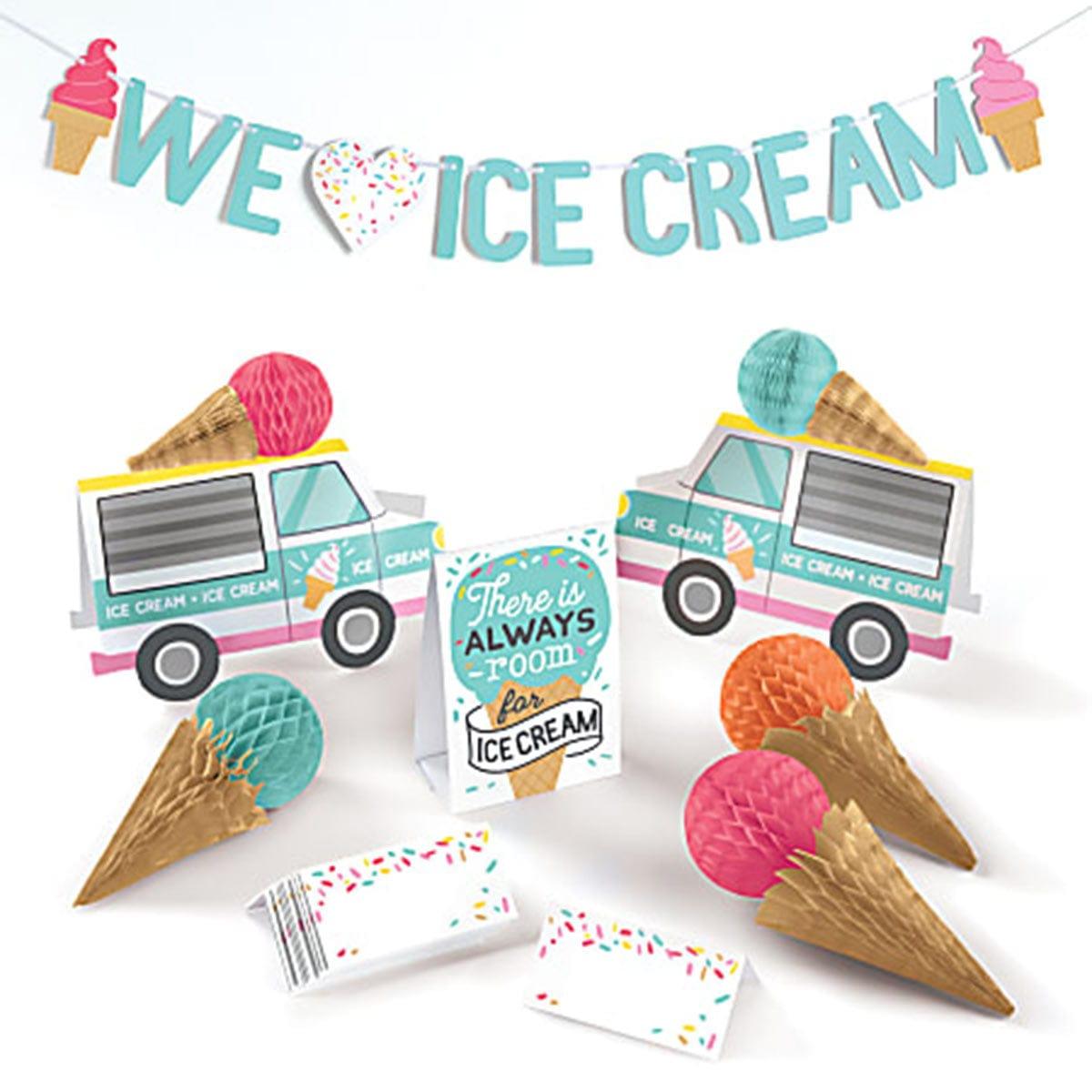 AMSCAN CA Theme Party Ice Cream Party Table Decorating Kit
