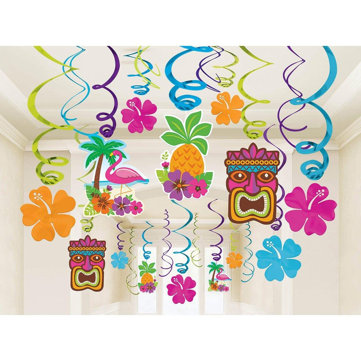 Buy Theme Party Luau Swirl Decorations, 30 per Package sold at Party Expert
