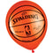 AMSCAN CA Theme Party Orange NBA Basketball Latex Balloons, 12 Inches, 6 count