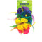 Buy Theme Party Rainbow Flowers Deluxe Hair Clip sold at Party Expert