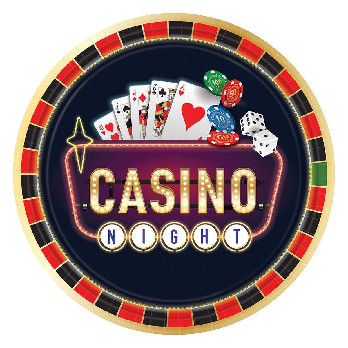 Buy Theme Party Roll The Dice Paper Plates 10.5 Inches, 8 per Package sold at Party Expert