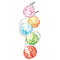 AMSCAN CA Theme Party Round Latern Light Set with Flowers, 11 x 9 Inches, 1 Count