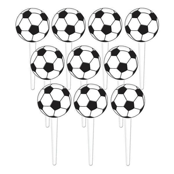 Buy Theme Party Soccer Picks, 36 per Package sold at Party Expert