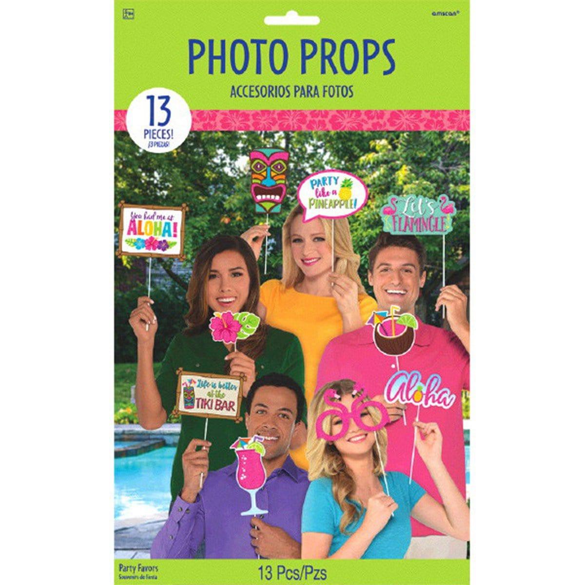 Buy Theme Party Tiki Photo Booth Props, 13 per Package sold at Party Expert