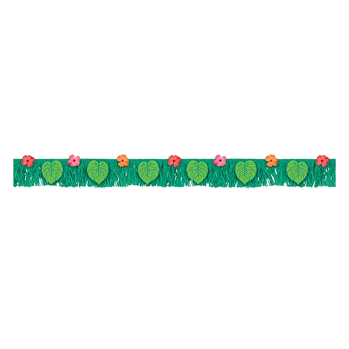 AMSCAN CA Theme Party Tropical Jungle Fringe Banner, 69 Inches, 1 Count
