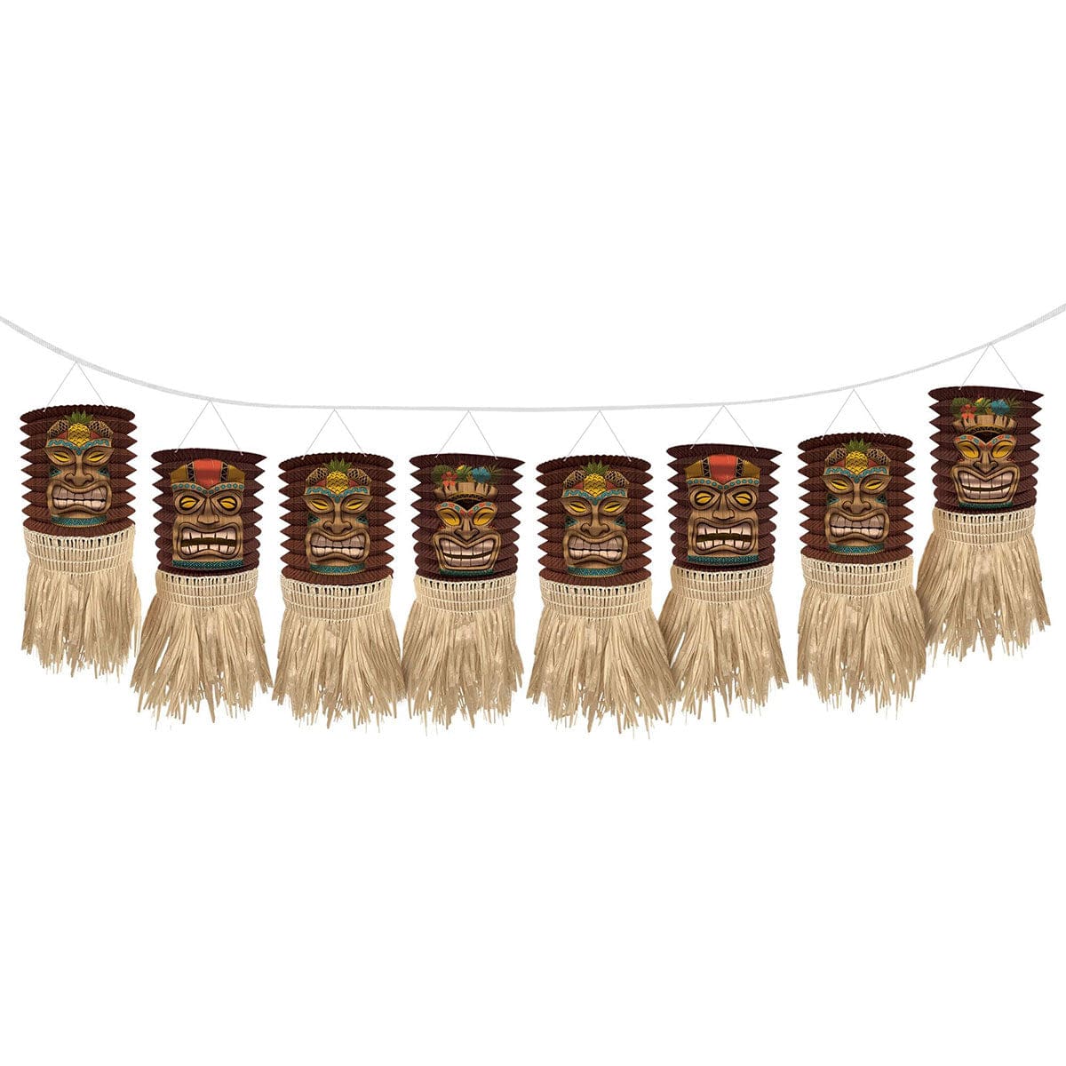 AMSCAN CA Theme Party Vintage Tiki Collapsible Garland, 144 in