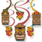 AMSCAN CA Theme Party Vintage Tiki Swirl Decoration Kit, 30 Count