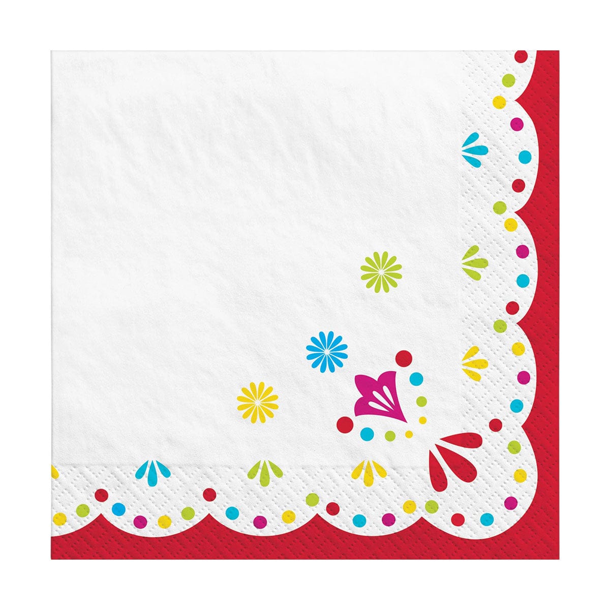 AMSCAN CA Theme Party Viva la Party Beverage Napkins, 40 Count