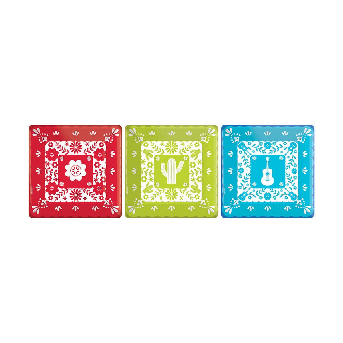 AMSCAN CA Theme Party Viva la Party Dessert Paper Plates, 7 in, 20 Count