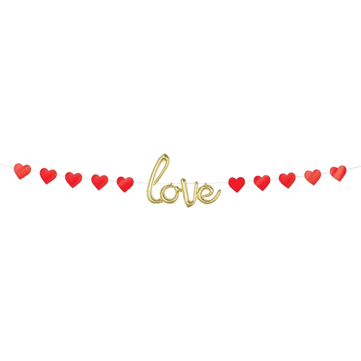 AMSCAN CA Valentine's Day Balloon Love Banner Kit, 192 Inches, 1 Count
