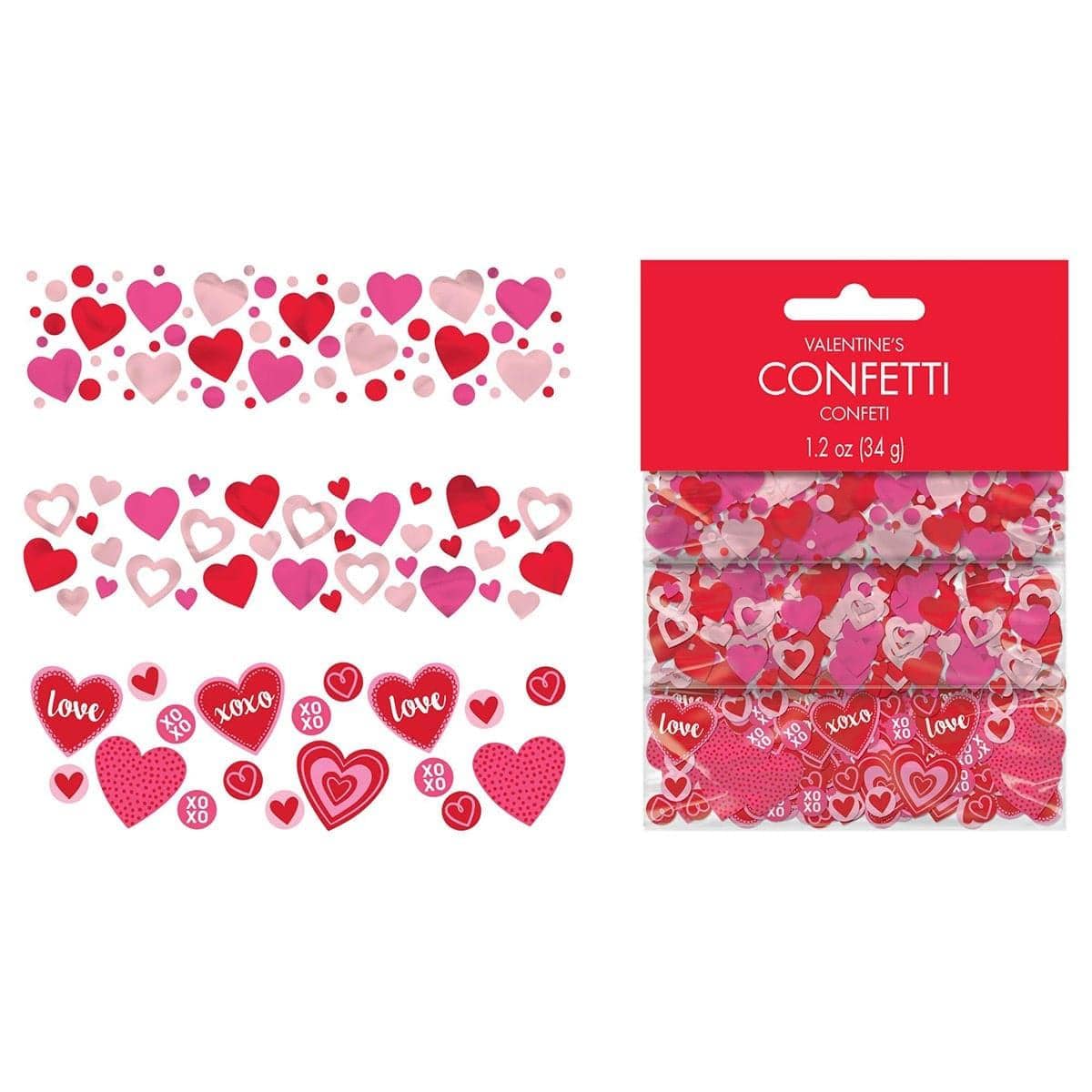 AMSCAN CA Valentine's Day Cross My Heart Confetti