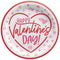 AMSCAN CA Valentine's Day Cross My Heart Dinner Plates, 9 inches, 8 Count