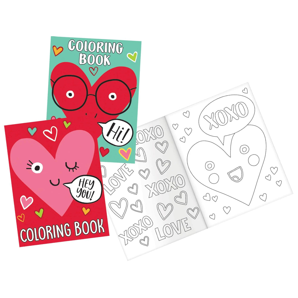 AMSCAN CA Valentine's Day Heart Face Coloring Books, 12 Count