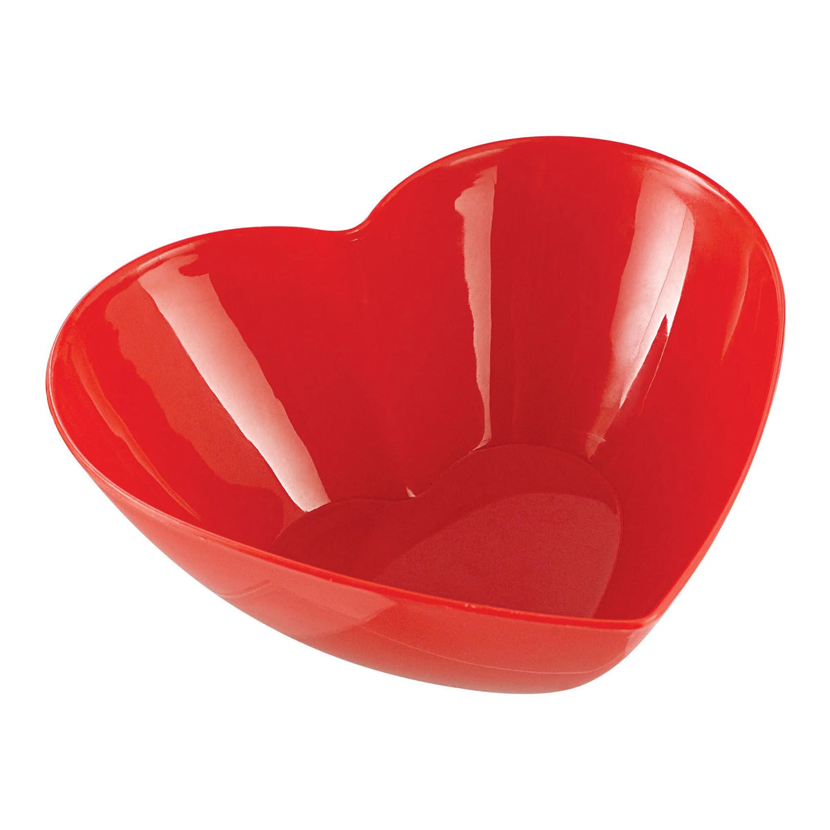 AMSCAN CA Valentine's Day Heart Shaped Plastic Bowl, 42 Oz, 1 Count