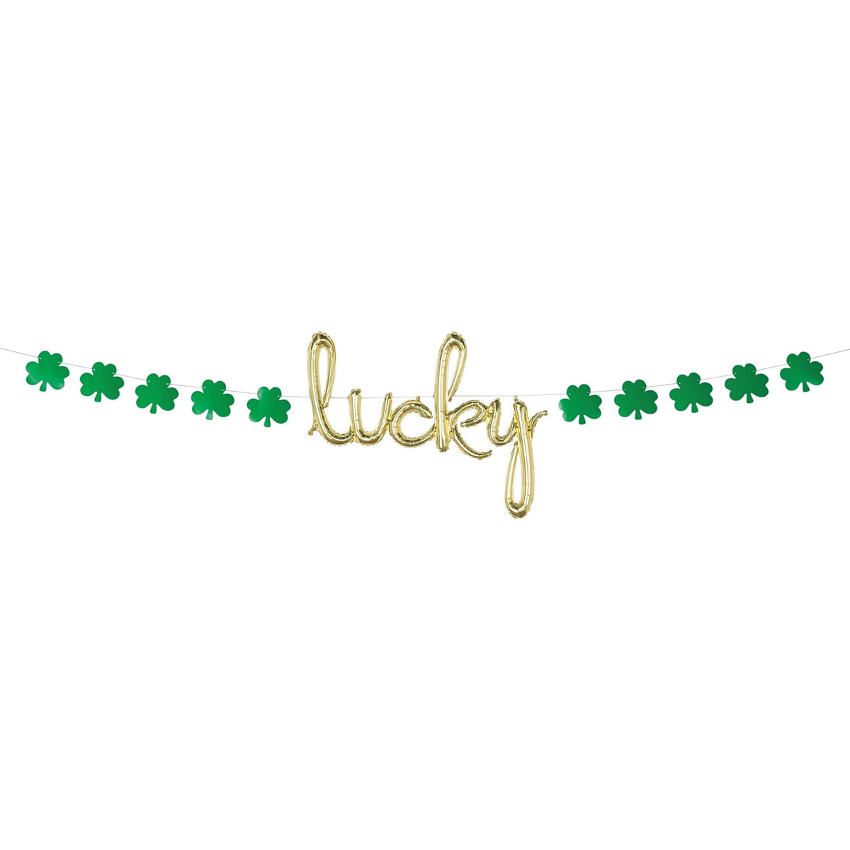 AMSCAN CA Valentine's Day St-Patrick's Day Balloon Lucky Banner Kit, 192 Inches, 1 Count