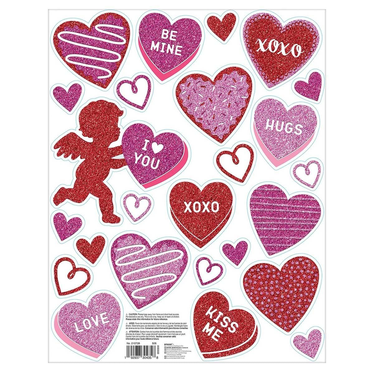 AMSCAN CA Valentine's Day Valentine's Day Cupid Window Decoration with Glitter