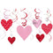 AMSCAN CA Valentine's Day Valentine's Day Swirls and Cutouts, 12 Count