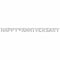 Buy Wedding Anniversary Happy Anniversary silver foil letter banner sold at Party Expert