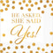 Buy Wedding Beverage Napkins He Asked...16/pkg. sold at Party Expert