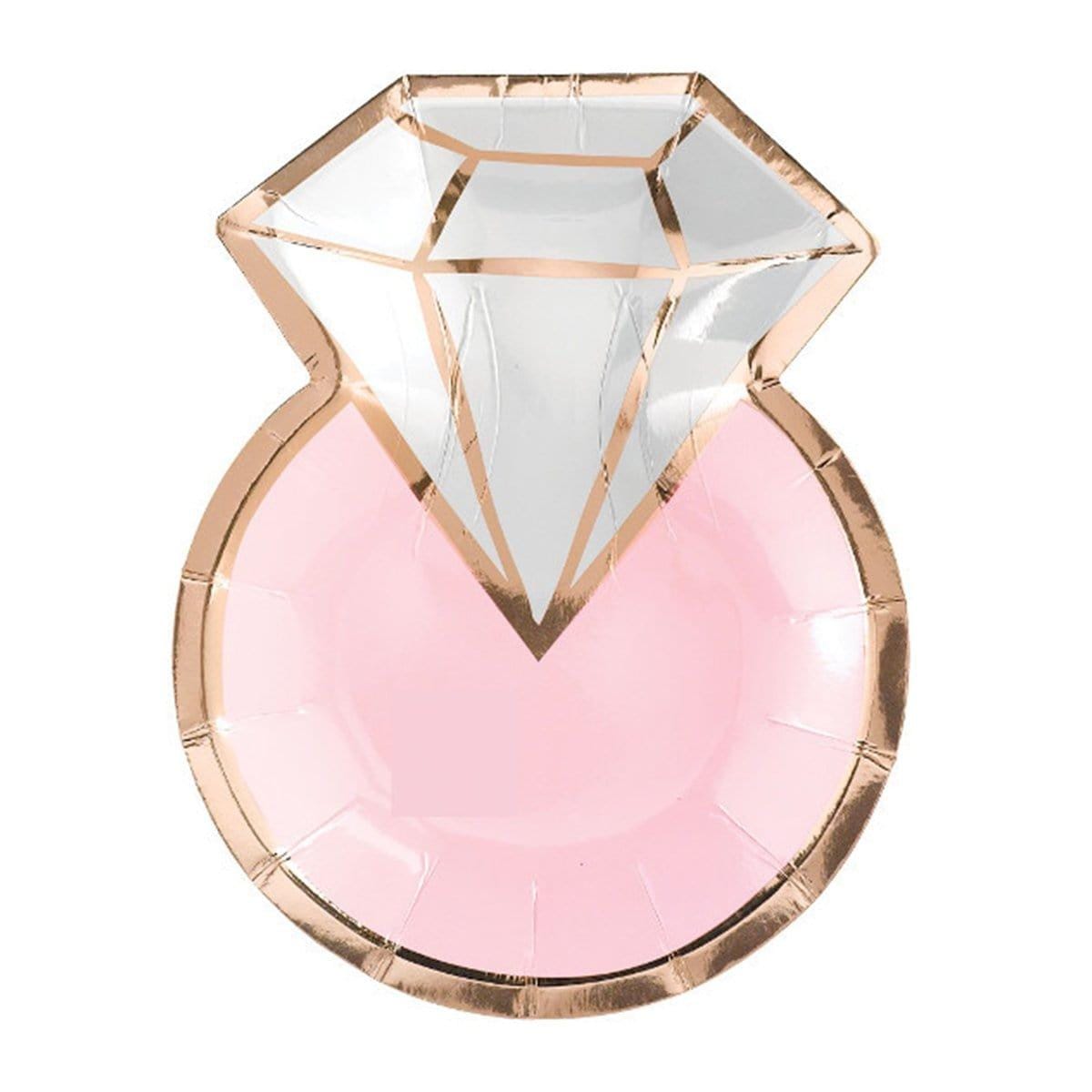 Buy Wedding Blush Wedding - Plates 7 In. 8/pkg - Ring sold at Party Expert