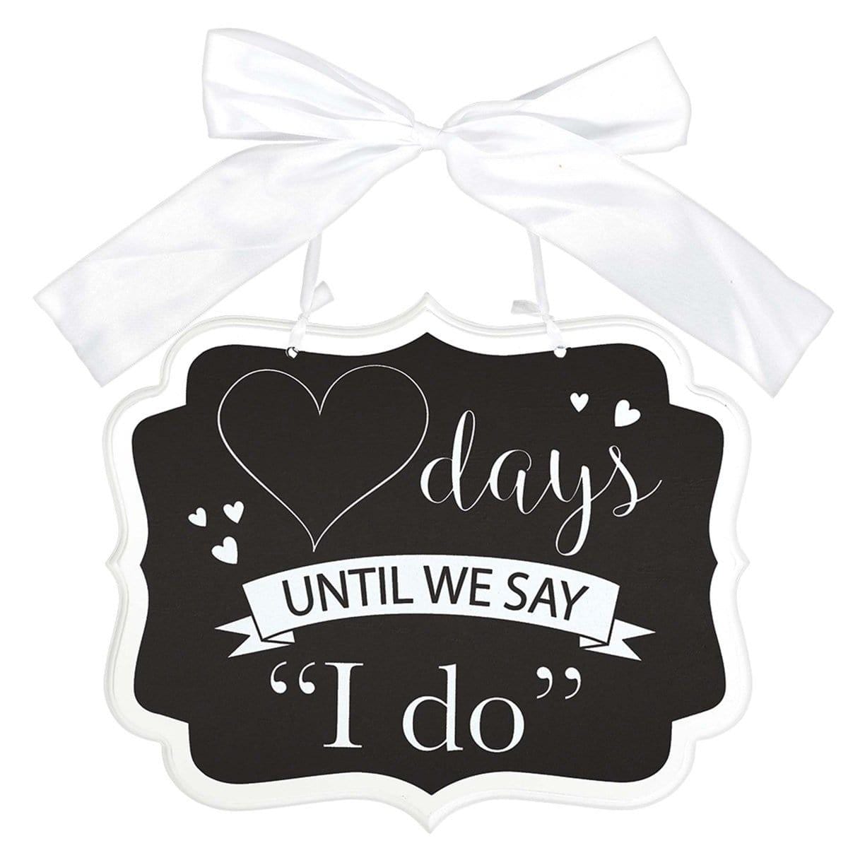Buy Wedding Countdown To I Do Sign 9 1/4 X 11 In. sold at Party Expert