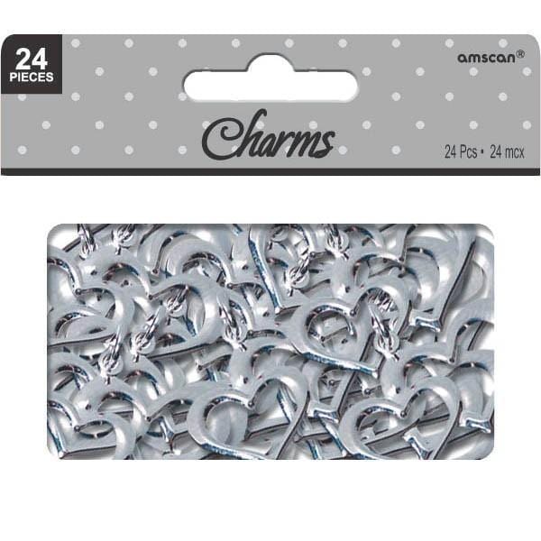Buy Wedding Favor Heart To Heart Charms (x 24) sold at Party Expert
